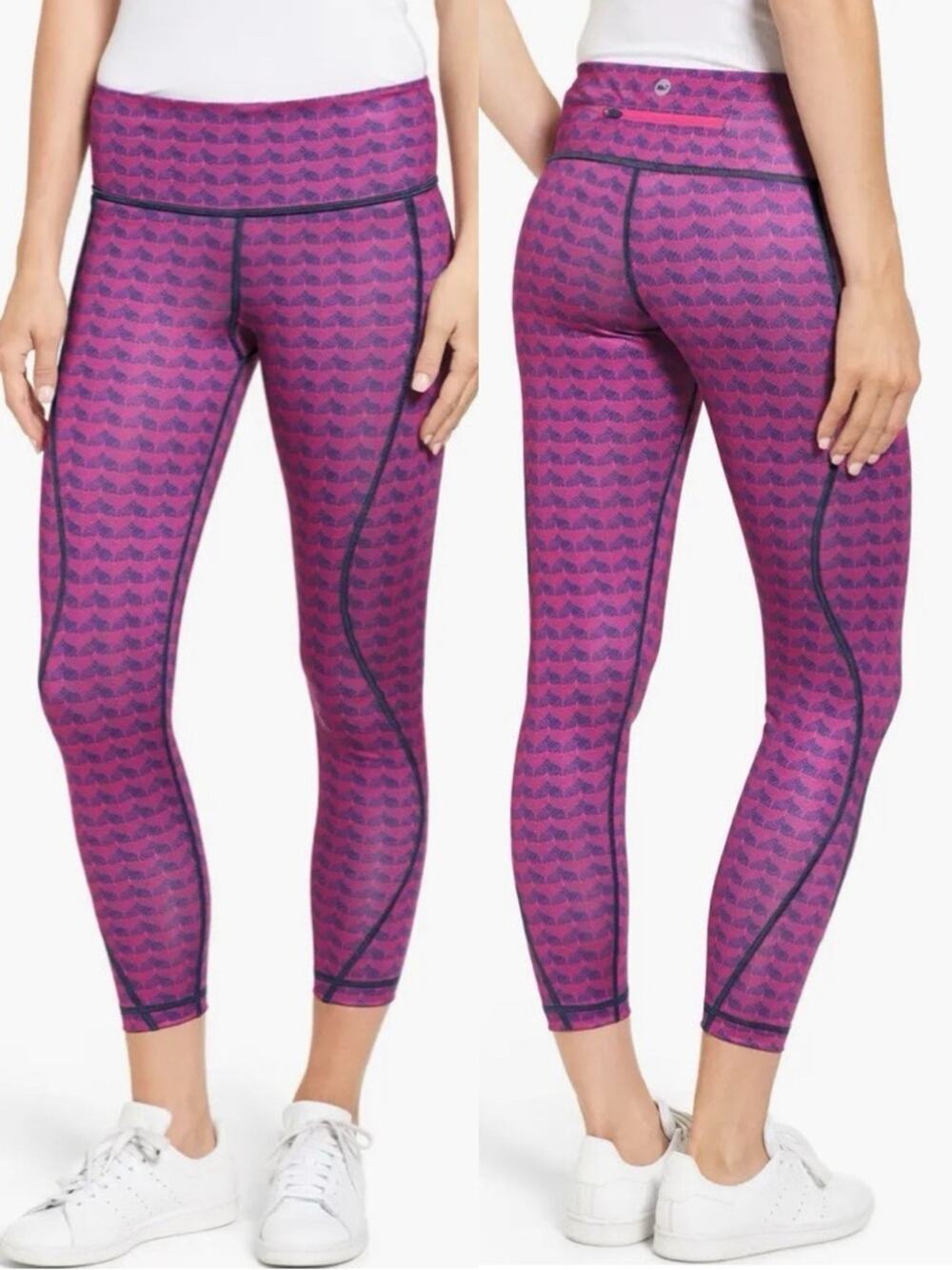 Vineyard Vines Etched Whale Tail Performance Leggings size XS